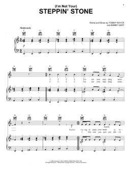 page one of (I'm Not Your) Steppin' Stone (Piano, Vocal & Guitar Chords (Right-Hand Melody))