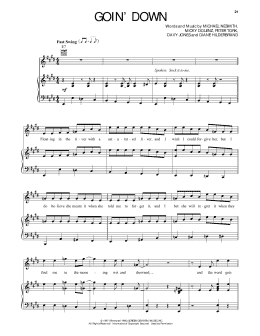 page one of Goin' Down (Piano, Vocal & Guitar Chords (Right-Hand Melody))