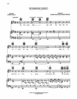 page one of Hummingbird (Piano & Vocal)