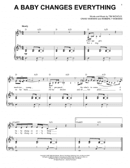 page one of A Baby Changes Everything (Piano & Vocal)