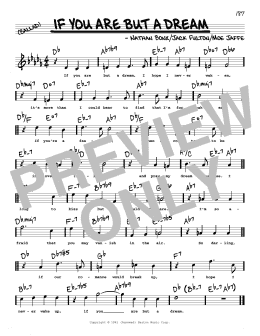 page one of If You Are But A Dream (High Voice) (Real Book – Melody, Lyrics & Chords)