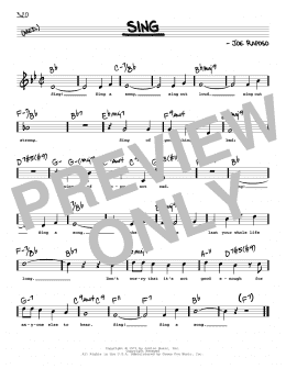 page one of Sing (High Voice) (from Sesame Street) (Real Book – Melody, Lyrics & Chords)