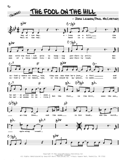 page one of The Fool On The Hill (High Voice) (Real Book – Melody, Lyrics & Chords)