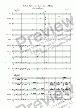 page one of Sinfonia no 7 (For every Season there is Music)