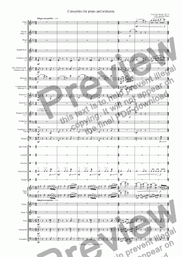 page one of Concertino for piano and orchestra, Op. 76
