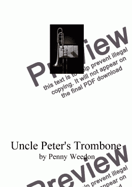page one of Uncle Peter's Trombone