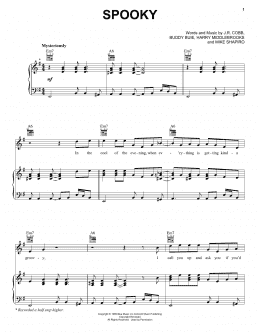 page one of Spooky (Piano, Vocal & Guitar Chords (Right-Hand Melody))