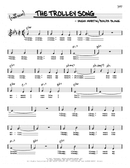 page one of The Trolley Song (from Meet Me In St. Louis) (High Voice) (Real Book – Melody, Lyrics & Chords)