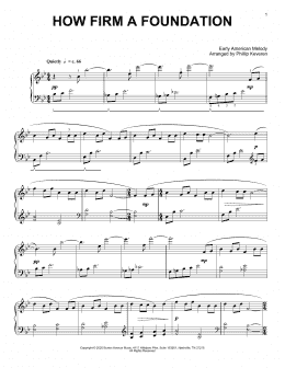 page one of How Firm A Foundation (arr. Phillip Keveren) (Piano Solo)