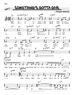 page one of Something's Gotta Give (High Voice) (Real Book – Melody, Lyrics & Chords)