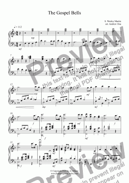 page one of The Gospel Bells - Piano Solo