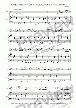 page one of COMPOSER'S CHOICE for JAZZ FLUTE  AND PIANO