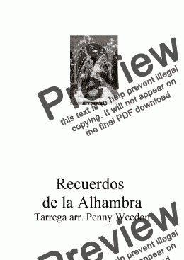 page one of Recuerdos de la Alhambra (Moderate)