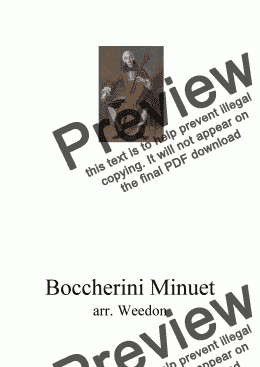 page one of Boccherini Minuet