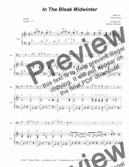 page one of In The Bleak Midwinter (Trombone solo and Piano)