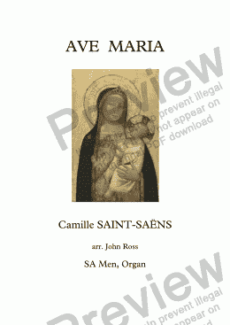 page one of Ave Maria (Saint-Saens) (SA Men, Organ)