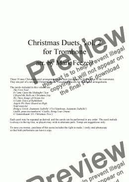 page one of Christmas Carols (Trombone Duets), Vol. 2