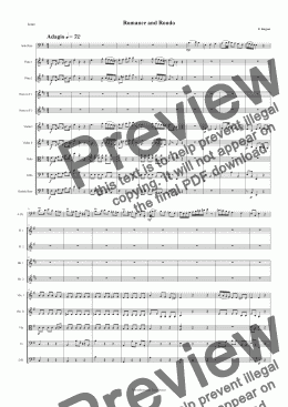 page one of Romance and Rondo - Keyper - Bass & Orch - Score