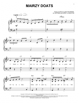 page one of Mairzy Doats (Easy Piano)
