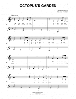 page one of Octopus's Garden (Beginning Piano Solo)