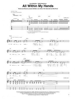 page one of All Within My Hands (Guitar Tab)
