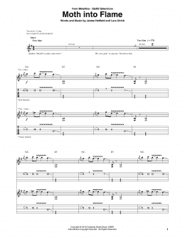 page one of Moth Into Flame (Guitar Tab)