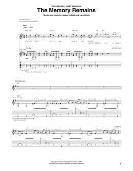 page one of The Memory Remains (Guitar Tab)