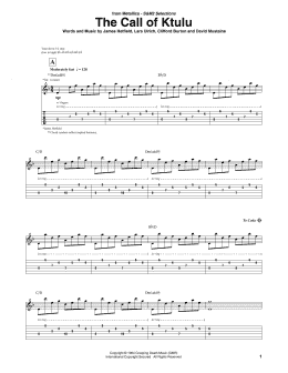 page one of The Call Of Ktulu (Guitar Tab)