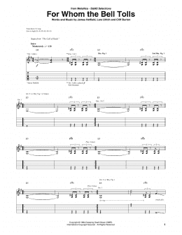 page one of For Whom The Bell Tolls (Guitar Tab)
