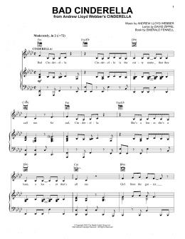 page one of Bad Cinderella (from Andrew Lloyd Webber's Cinderella) (Piano, Vocal & Guitar Chords (Right-Hand Melody))