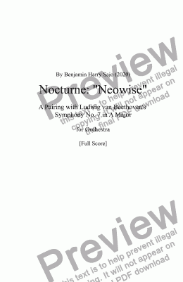 page one of Nocturne: "Neowise"