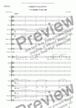 page one of Christ's Nativity (Full score - 2nd mvt only)