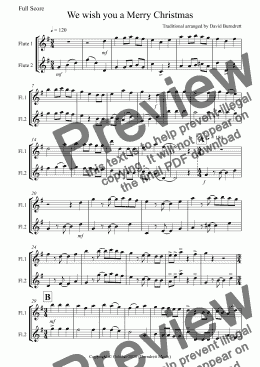 page one of We wish you a Merry Christmas for Flute Duet