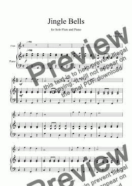 page one of Jingle Bells for Solo Flute and Piano