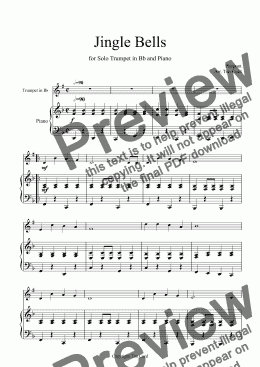 page one of Jingle Bells for Solo Trumpet in Bb and Piano