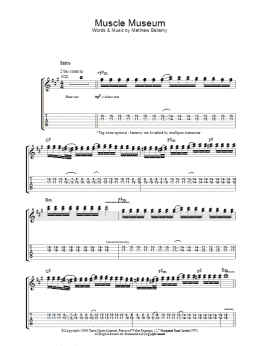 page one of Muscle Museum (Guitar Tab)
