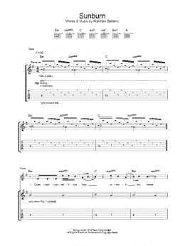 page one of Sunburn (Guitar Tab)
