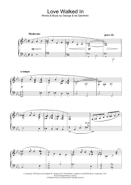 page one of Love Walked In (Piano Solo)