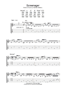 page one of Screenager (Guitar Tab)