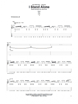page one of I Stand Alone (Guitar Tab)