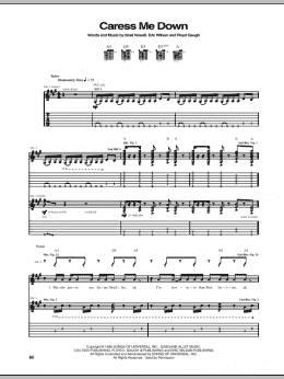 page one of Caress Me Down (Guitar Tab)