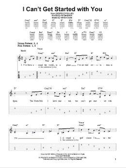 page one of I Can't Get Started With You (Easy Guitar Tab)