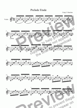 page one of Prelude Etude