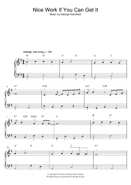 page one of Nice Work If You Can Get It (Easy Piano)