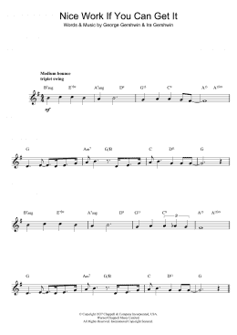 page one of Nice Work If You Can Get It (Lead Sheet / Fake Book)