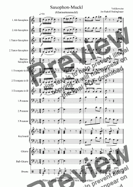page one of Saxophon-Muckl (Klarinetten-Muckl) Big Band
