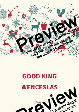 page one of Good King Wenceslas