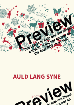page one of Auld Lang Syne