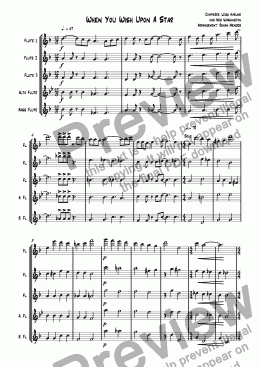 page one of When You Wish Upon A Star - Full Score