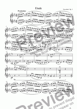 page one of Etude Op. 2
